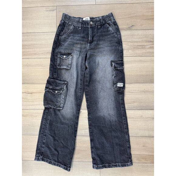 BDG Urban Outfitters Y2K Cargo Low Rise Utility Jeans Women's S Small Black - Picture 3 of 6